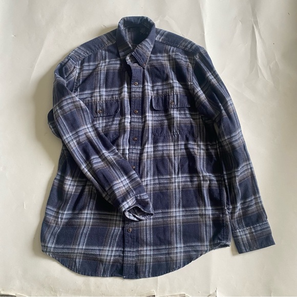 Navy blue arrows flannel size medium men’s (2 for $30) - Picture 1 of 5